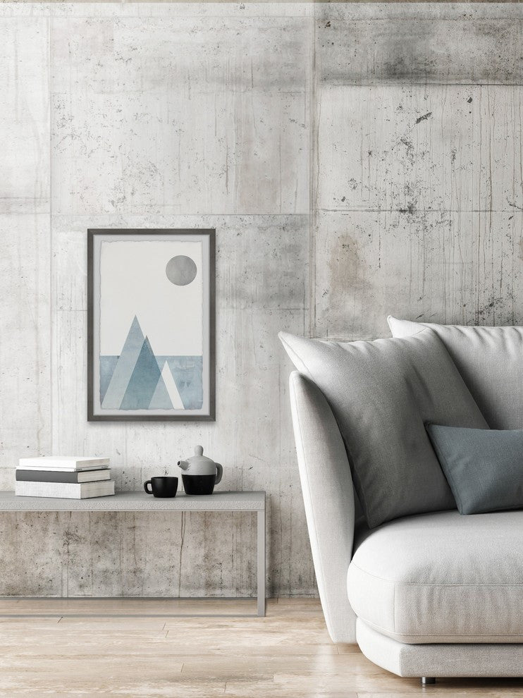"Moon Above Iceberg" Framed Painting Print, 20"x30"