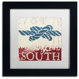 'Nautical II Red' Matted Framed Canvas Art by Wellington Studio