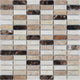 12"x12" Marble Mosaic Tile, Nevada Collection, Rice, Brick Polished, Sample