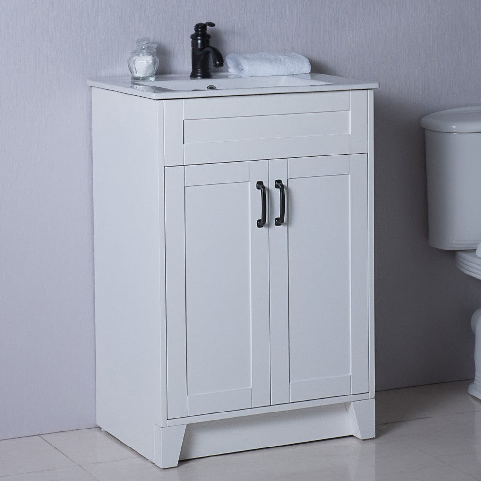 Dena Single-Sink Vanity, 24", White