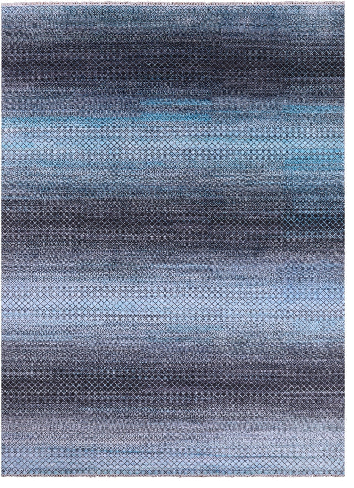 10' 1" X 13' 9" Savannah Grass Wool & Silk Handmade Rug - Q15959