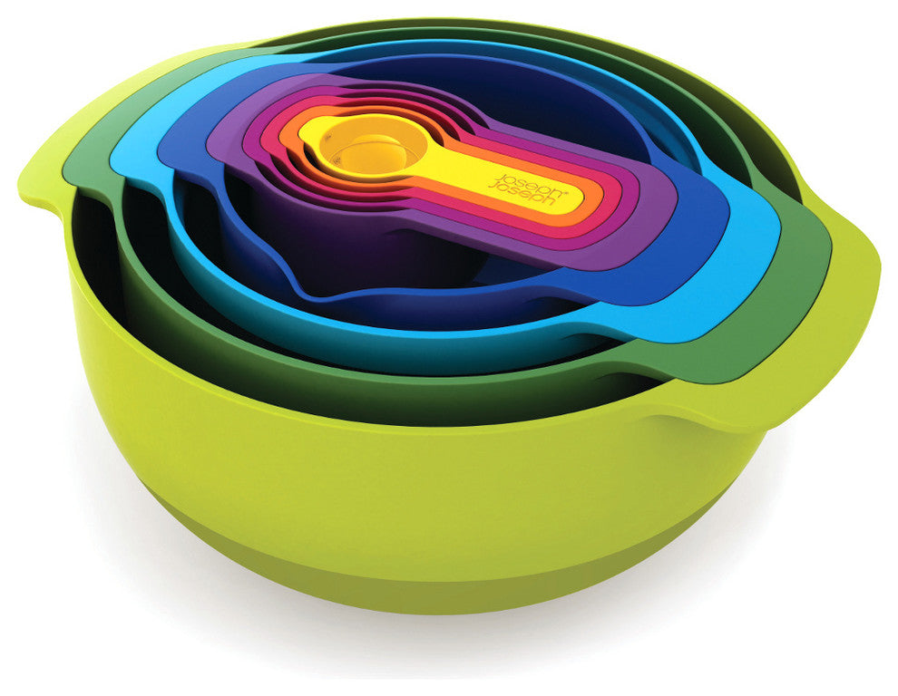 Joseph Joseph Nest Plus 9 Piece Compact Multicolored Food Preparation Set