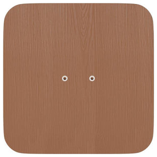 4PK Teak Poly Resin Wood Seats with Rounded Edges