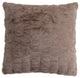 Ruched Rabbit Euro Faux Fur Pillow with Down Insert, 27"x27", Blush