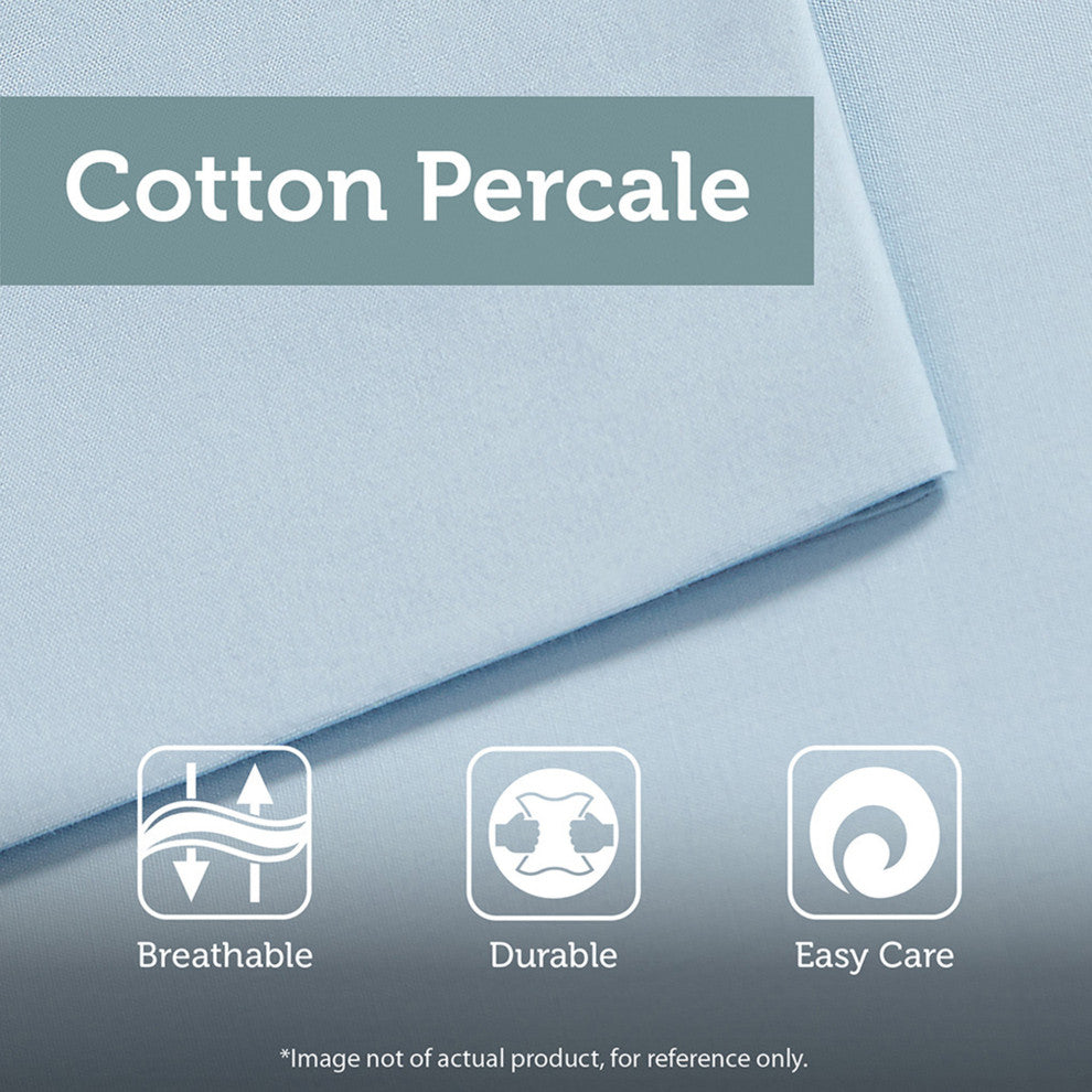Madison Park Percale Printed 6-Piece Coverlet Set, Full/Queen