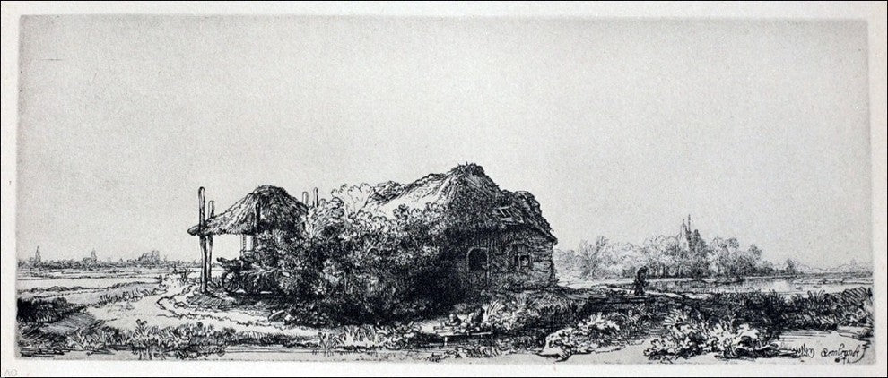 Rembrandt Van Rijn The Landscape With a Canal and Swan Wall Decal