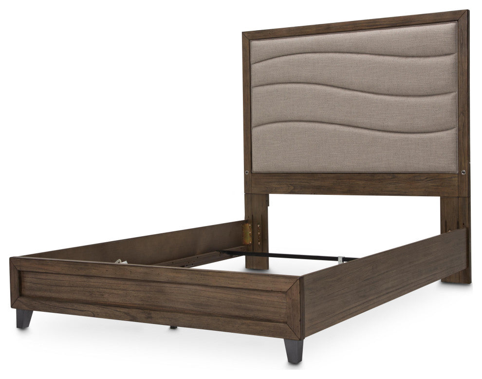Del Mar Sound Panel Bed With Fabric Insert, Boardwalk, Eastern King