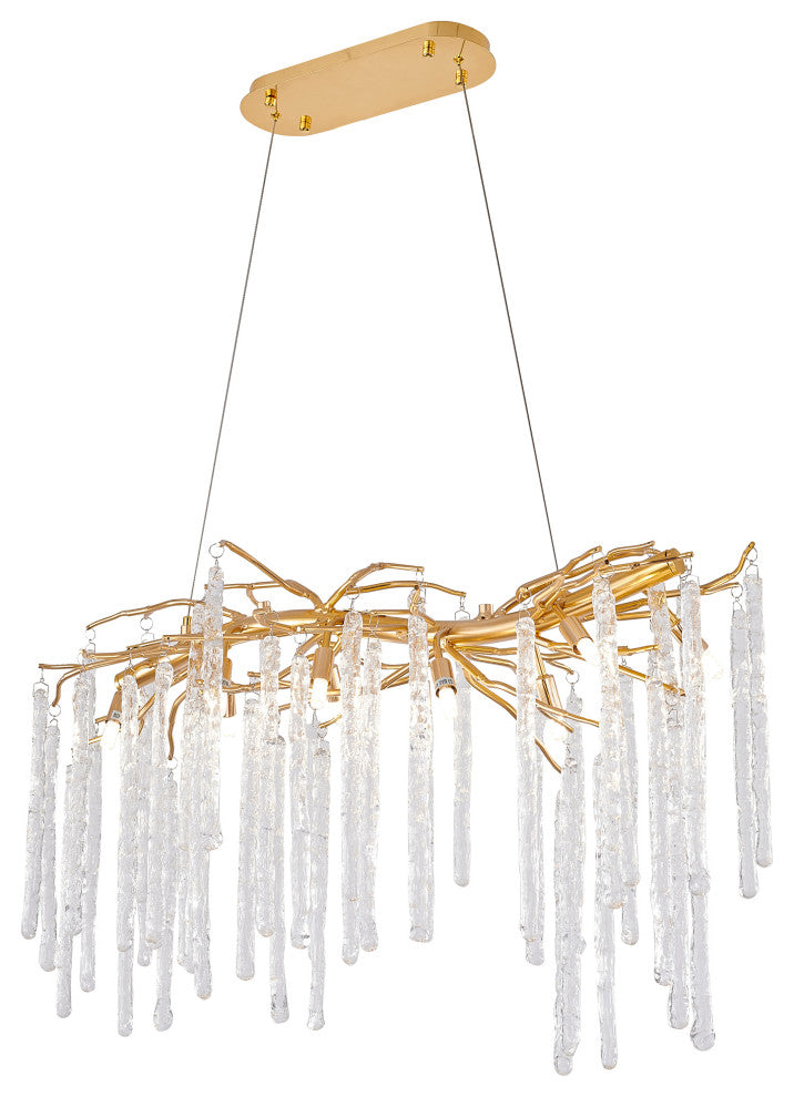 Bethel International CN11C36G 12 Light Chandelier, Gold