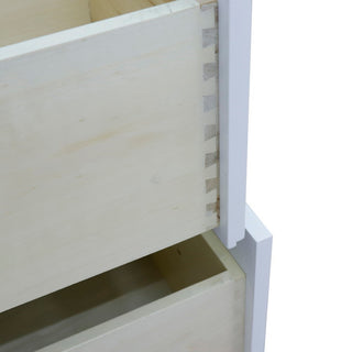 37" Single Sink Vanity, White Finish With White Carrara Marble