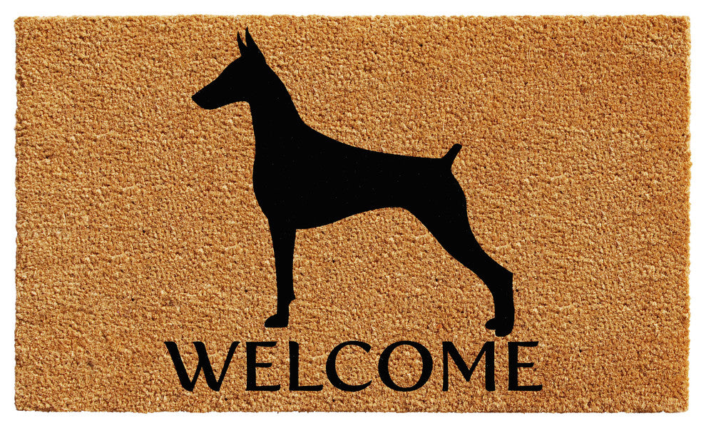 Doberman Doormat, 17"x29"