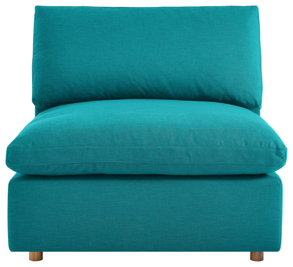 Commix Down Filled Overstuffed 6-Piece Sectional Sofa, Teal