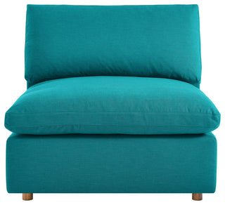 Commix Down Filled Overstuffed 6-Piece Sectional Sofa, Teal