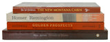 Decorative Books - Santa Fe Coffee Table Stack - Set of 4 Brown and Red Books