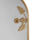 Madison Park Adaline Arched Metal Floral Wall Mirror, Gold
