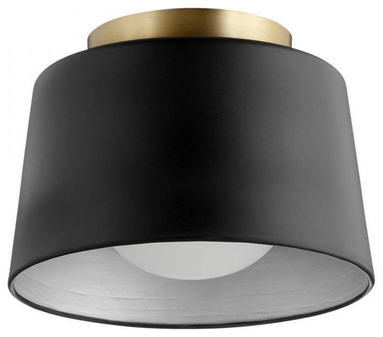 Quorum 3003-11-69 One Light Ceiling Mount, Black Finish