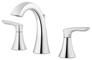 Weller 2-Handle 8" Widespread Bathroom Faucet, Polished Chrome