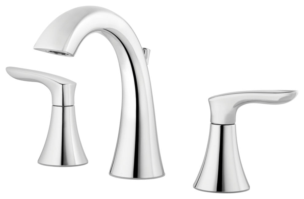 Weller 2-Handle 8" Widespread Bathroom Faucet, Polished Chrome