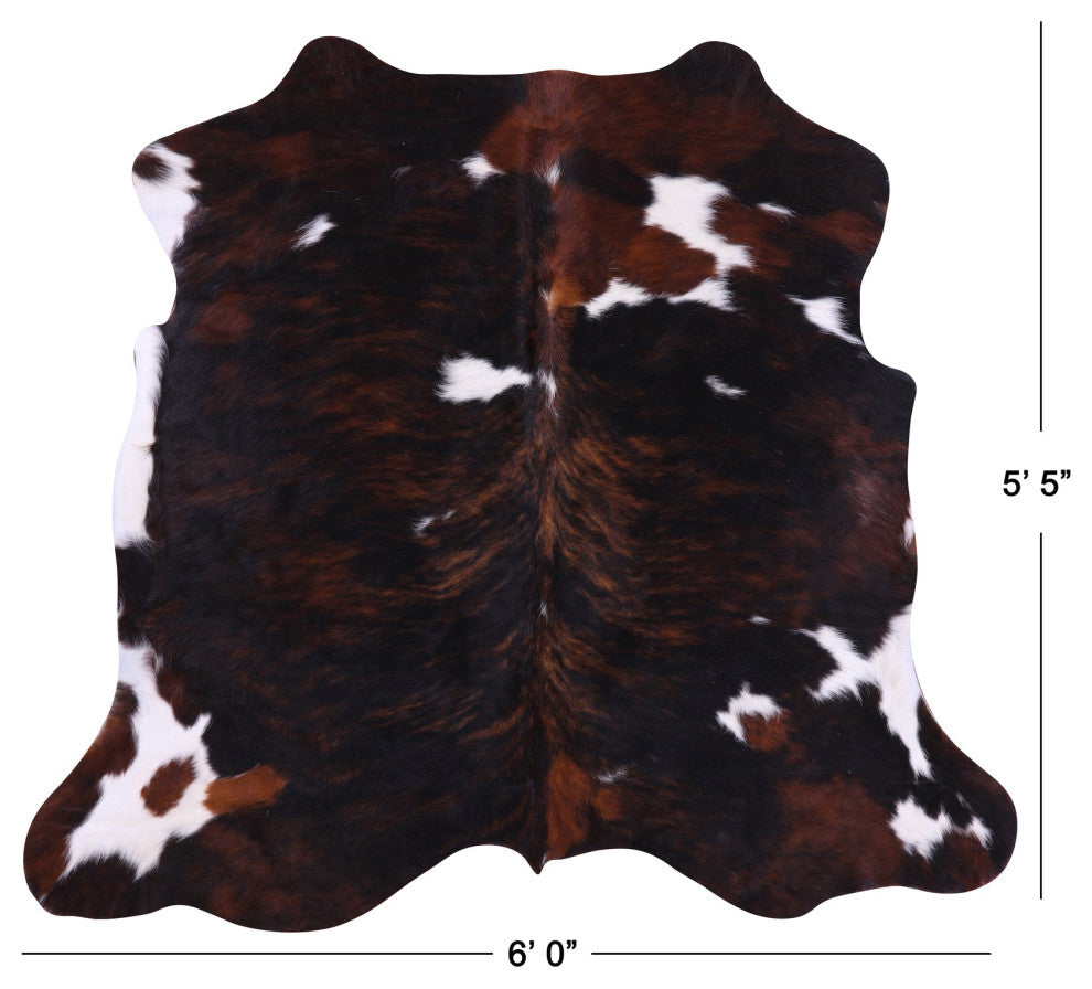 Natural Cowhide Rug 5' 5" X 6' 0" C2175