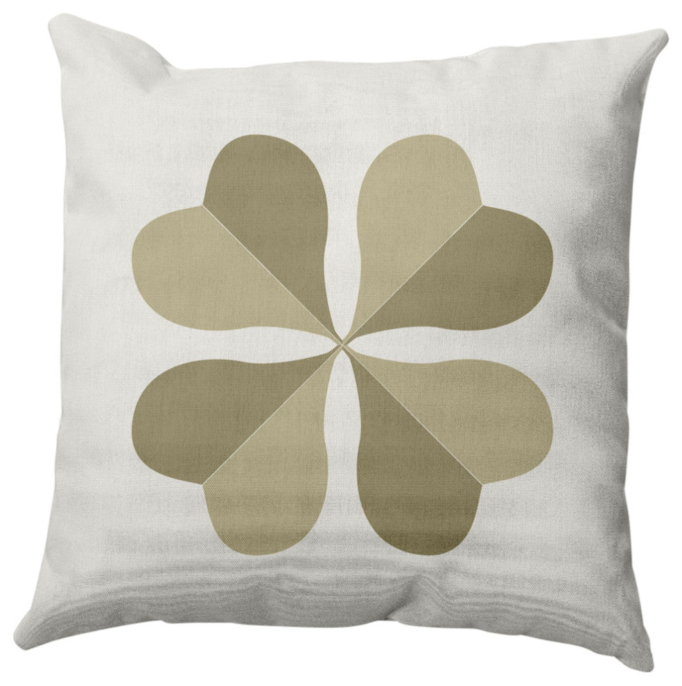 Lucky Clover St. Patrick's Day Indoor/Outdoor Pillow, Sustainable Green, 20x20"
