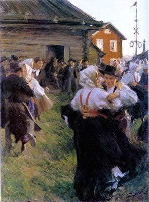 Anders Zorn Midsummer Dance, 21"x28" Wall Decal