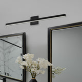 Matte Black Modern Vanity With White Acrylic