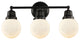 Innovations 623-3W-BK-G201-6 3-Light Bath Vanity Light, Matte Black