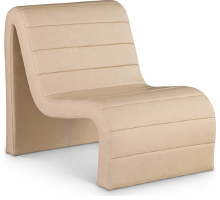 Ivy Upholstered Accent Chair, Tan, Vegan Leather