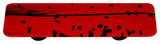 Art Glass Mardi Gras Pull, Black Post, Black Mg, Red