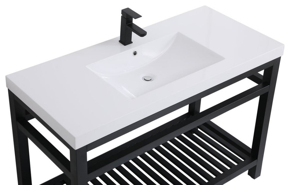 Home Living 22" Modern Black-Light Bathroom Vanity