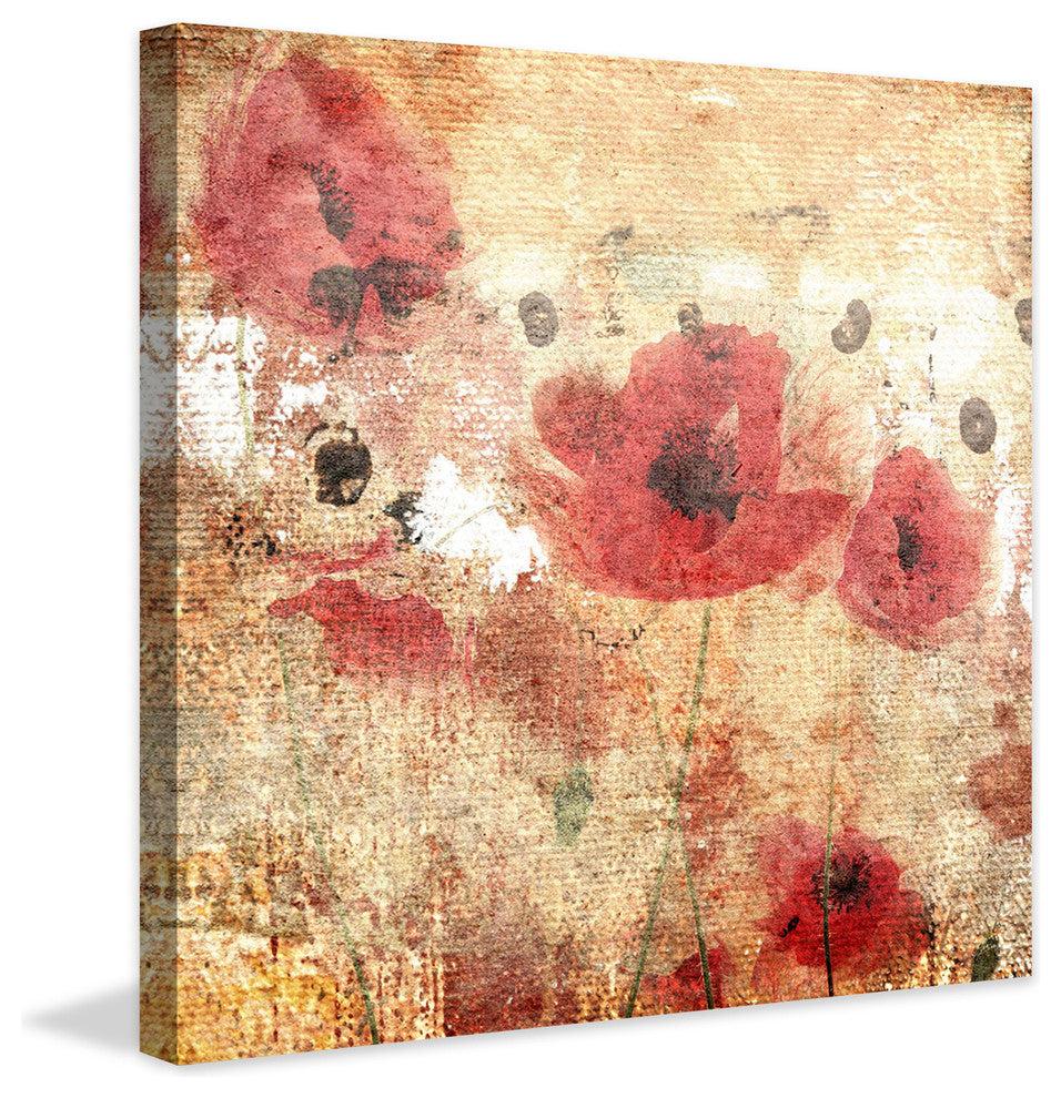 "Sunset Poppy Field I" Painting Print on Canvas by Irena Orlov