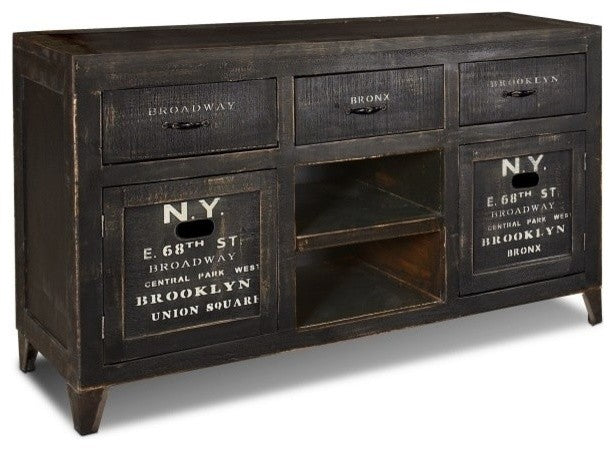 City Solid Wood Storage Cabinet