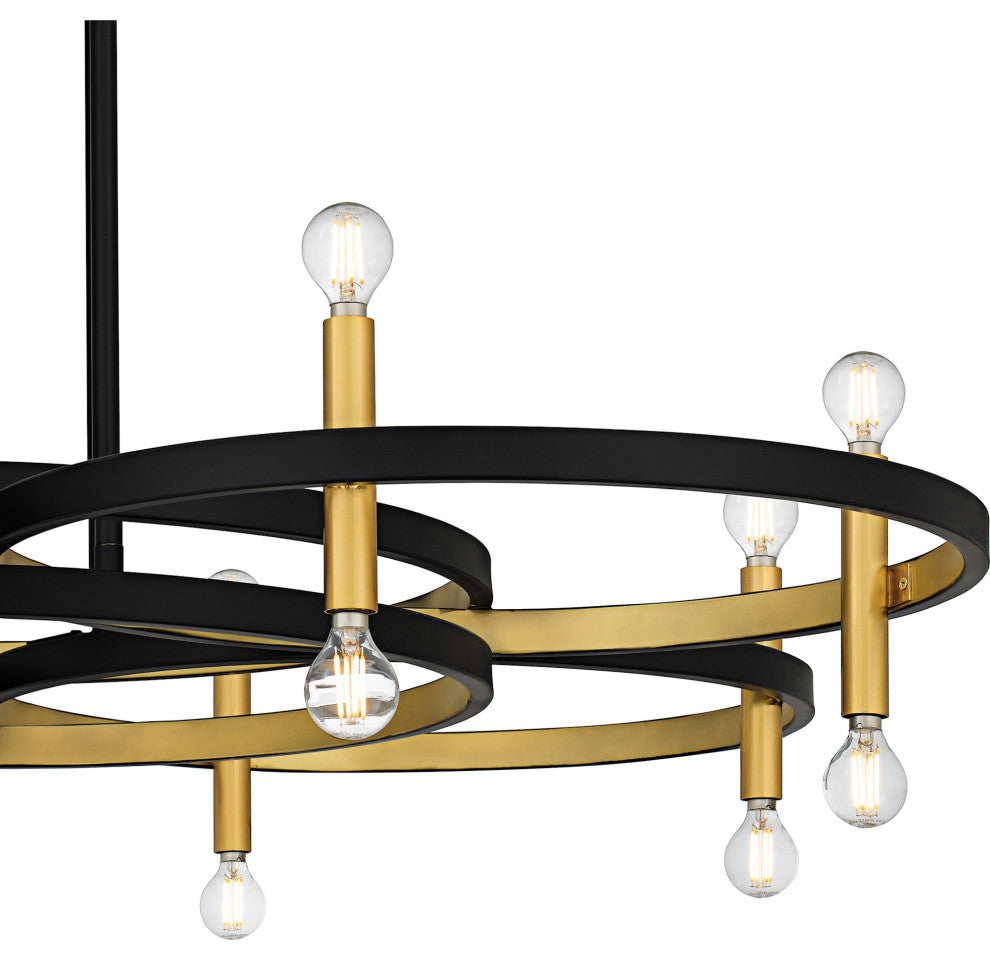 Quoizel WID5050 Winsland 16 Light 50"W Abstract Chandelier - Matte Black