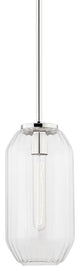 Bennett 1-Light B Pendant Aged Brass Finish Clear Glass