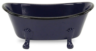 Lavande Metal Fleur-de-Lis  Mini Tub Decor - Navy Blue