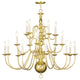 Williamsburgh Chandelier, Bronze, Polished Brass