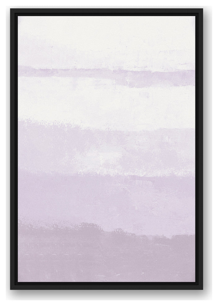 Soft Purple Abstract Gradiant 2 20x30 Black Floating Framed Canvas