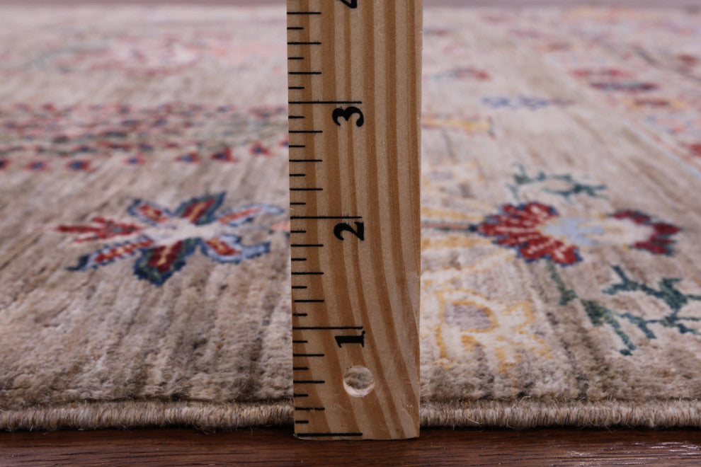 Persian Gabbeh Tribal Hand Knotted Wool Rug 5' 0" X 6' 8" Q10092