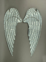 Galvanized Metal Rustic Angel Wings Wall Decor Set