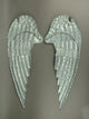 Galvanized Metal Rustic Angel Wings Wall Decor Set