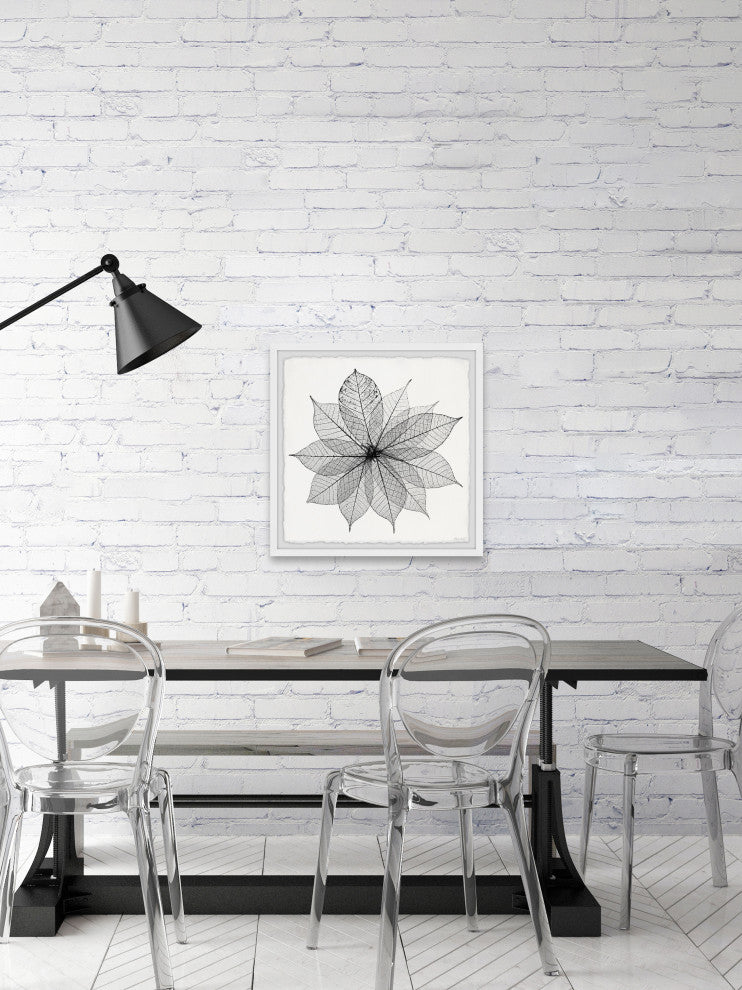 "Leaf Structure" Framed Painting Print, 32x32