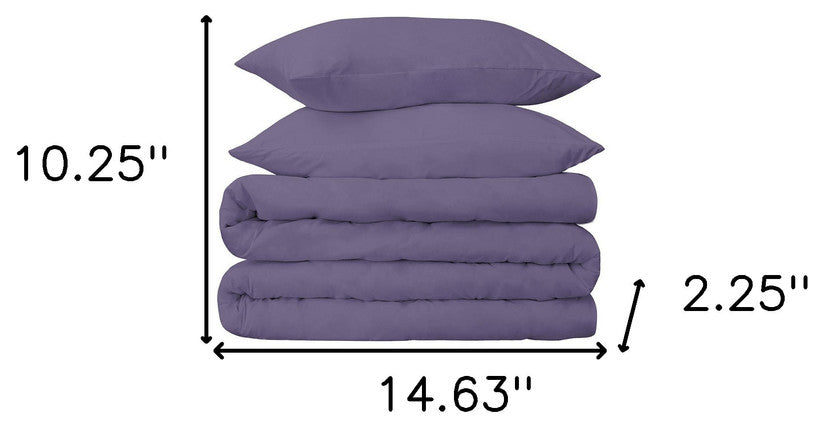 Wisteria Twin Cotton Blend 650 Thread Count Washable Duvet Cover Set
