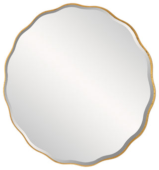 Uttermost Aneta Large Gold Round Mirror