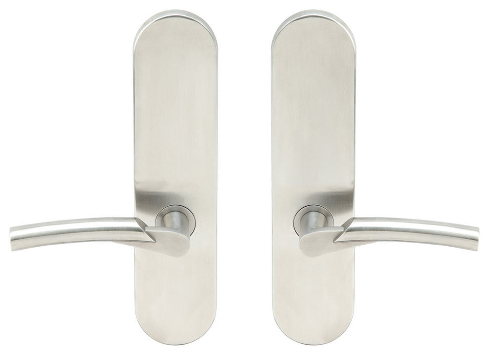 Phoenix Lever Full Dummy Tubular Pair, Left Hand, Satin Stainless Steel