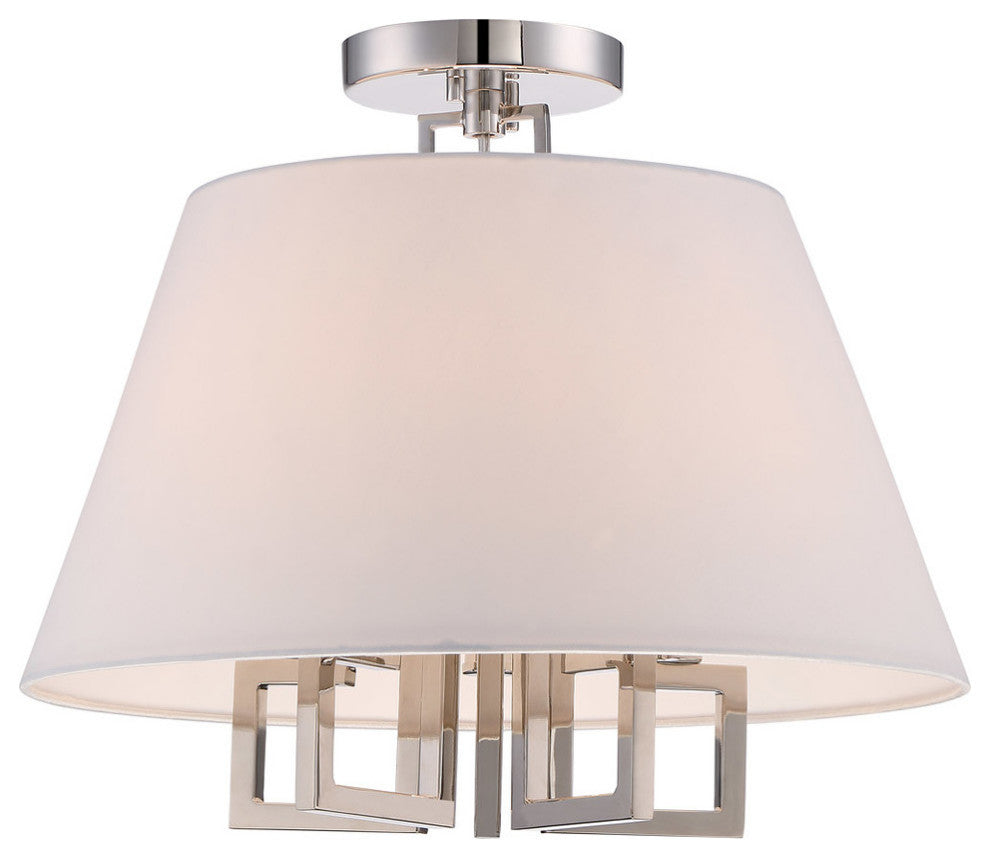 Libby Langdon for Crystorama Westwood 5 Light Polished Nickel Ceiling Mount