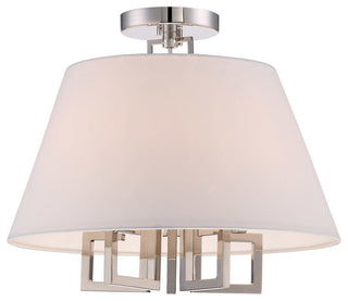 Libby Langdon for Crystorama Westwood 5 Light Polished Nickel Ceiling Mount