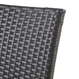 GDF Studio Dunedin Outdoor Gray Wicker Barstools, Set of 2