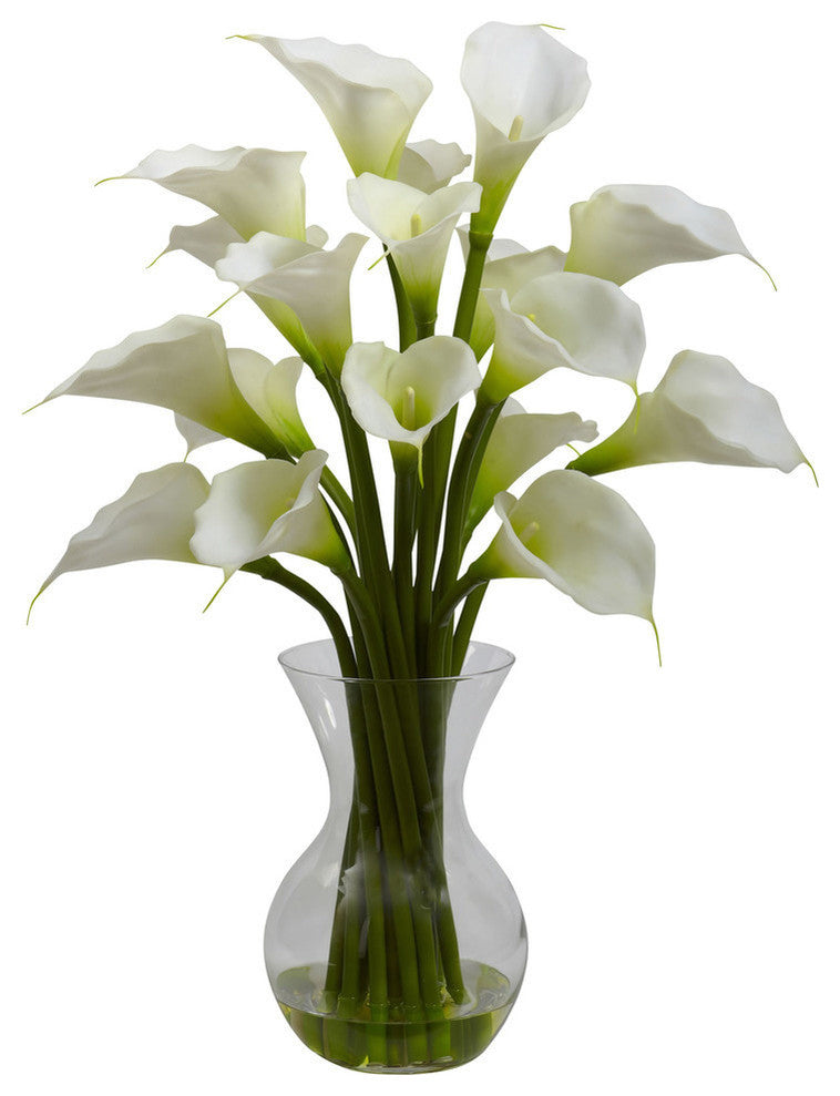 Galla Calla Lily With Vase Arrangement, Cream