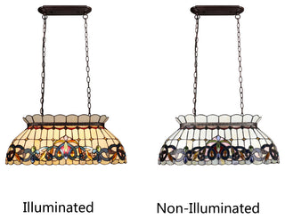 Serenity Victorian-Style 3-Light Island Pendant 28" Wide