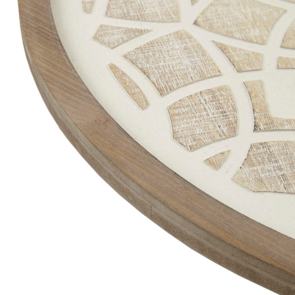 Madison Park Medallion Boho Rustic Wood Round Wall Decor