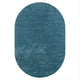Haze Solid Low-Pile Runner Rug, Turquoise, 3 X 5 Oval
